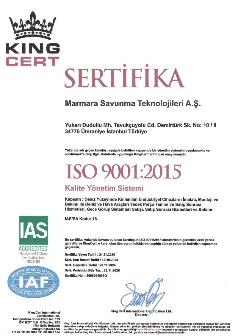 ISO 9001 Kalite Yönetim Sistemi
